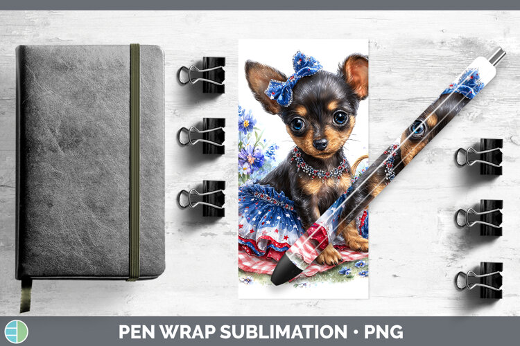 GorgeousDogs 03 Patriotic Pen Wrap design.
