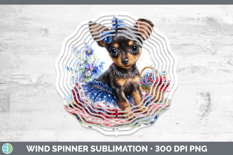 GorgeousDogs 03 Patriotic Wind Spinner design.