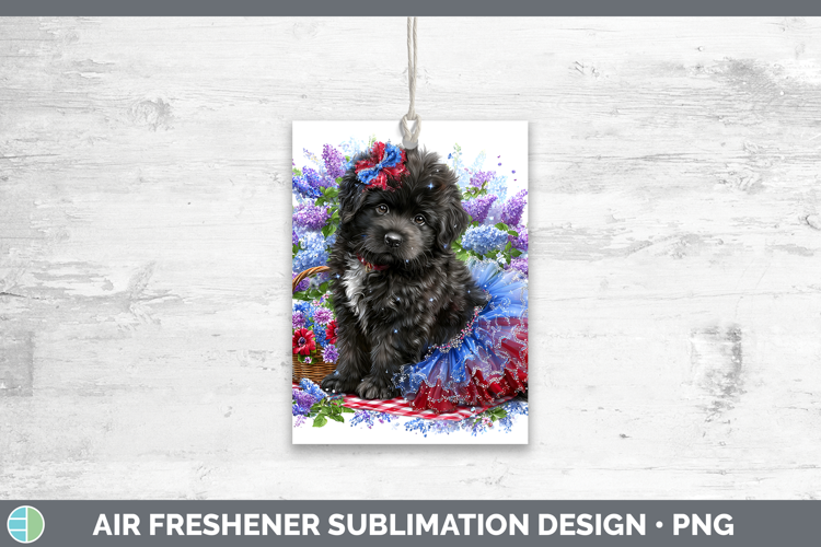 Dogs 03 Patriotic Newfoundland Air Freshener Sublimation Car