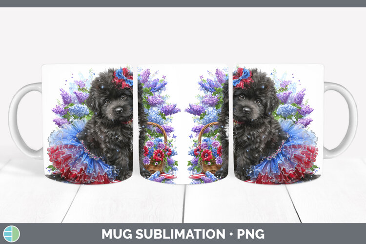 GorgeousDogs 03 Patriotic Mug Wrap design.