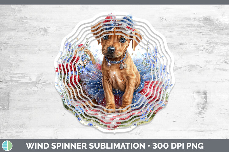 GorgeousDogs 03 Patriotic Wind Spinner design.