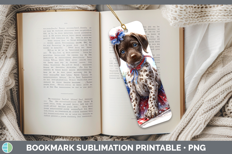 Dogs 03 Patriotic Shorthaired Pointer Bookmark Sublimation P