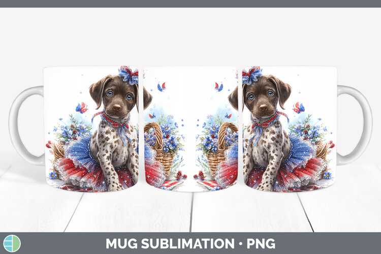 GorgeousDogs 03 Patriotic Mug Wrap design.