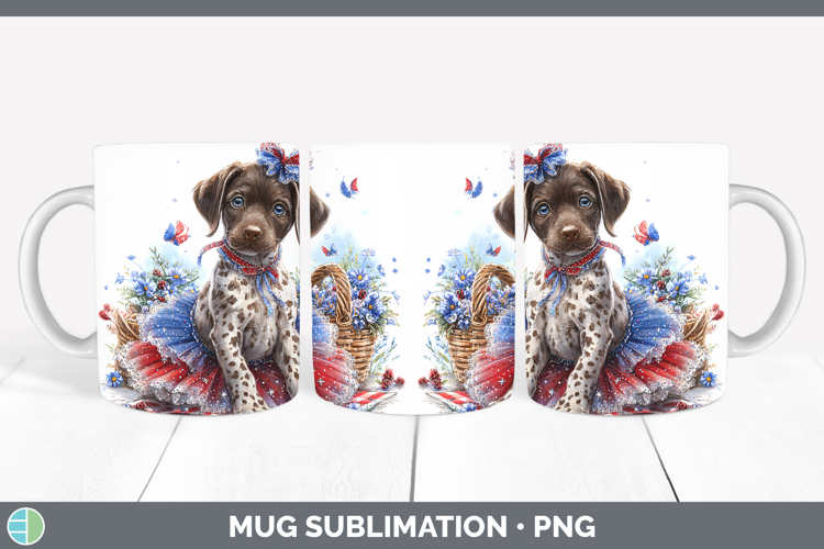 Dogs 03 Patriotic Shorthaired Pointer Mug Wrap Sublimation C