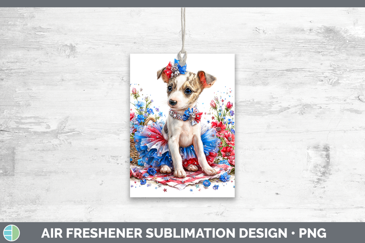 Dogs 03 Patriotic Whippet Air Freshener Sublimation Car Fres