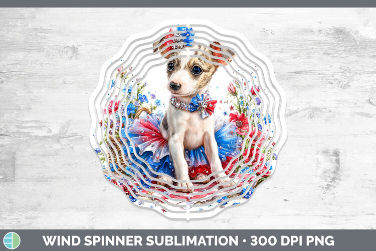 GorgeousDogs 03 Patriotic Wind Spinner design.