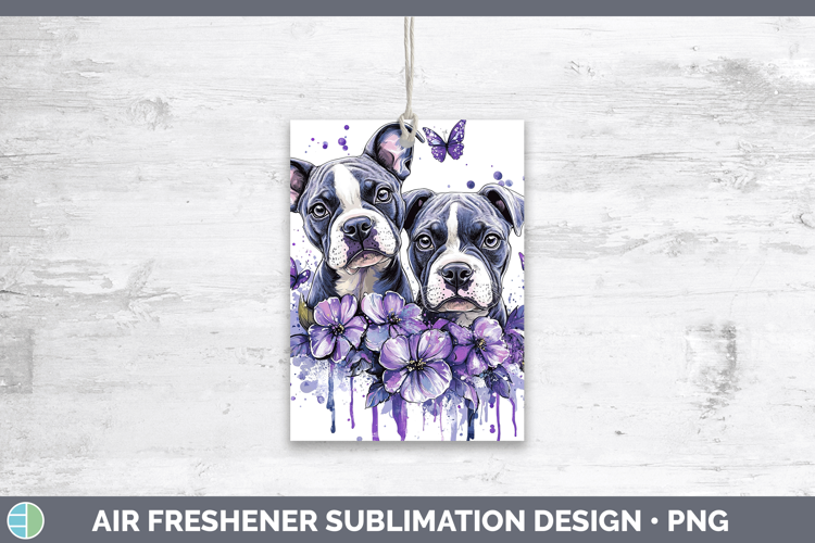 Dogs 03 Purple Drips American Staffordshire Air Freshener Su