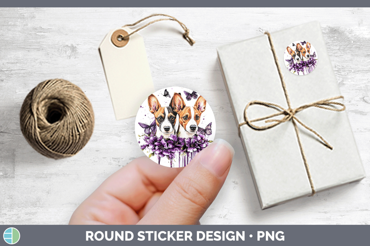 GorgeousDogs 03 Purple Drips Stickers design.