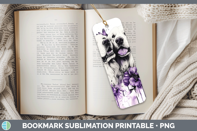 Dogs 03 Purple Drips Great Pyrenees Bookmark Sublimation Pri