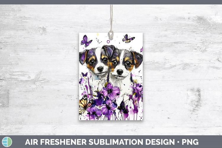 GorgeousDogs 03 Purple Drips Air Freshener design.