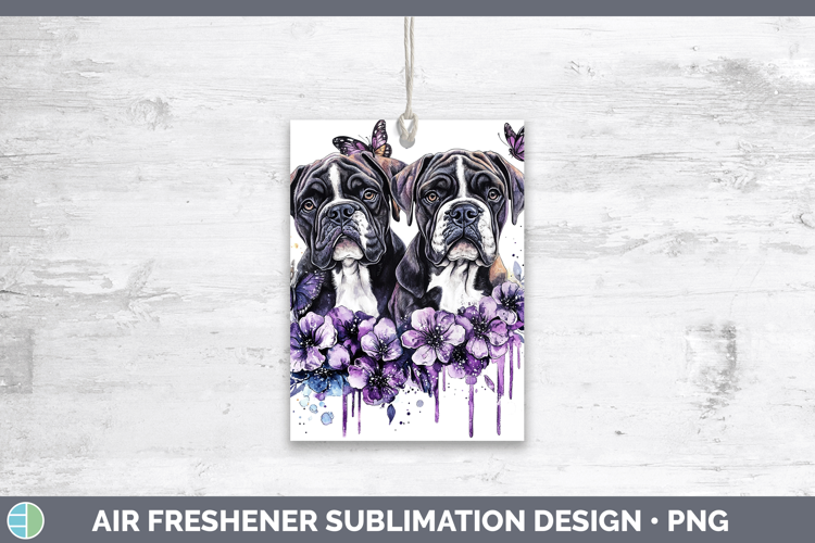 Dogs 03 Purple Drips Mastiff Air Freshener Sublimation Car F