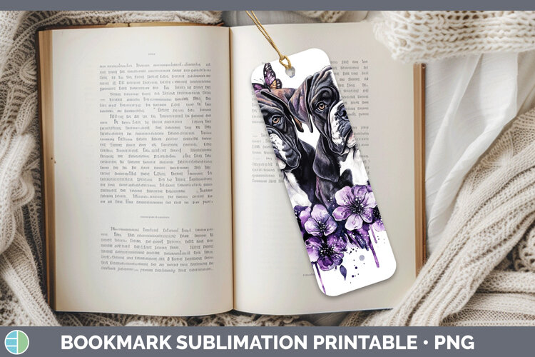 GorgeousDogs 03 Purple Drips Bookmark design.