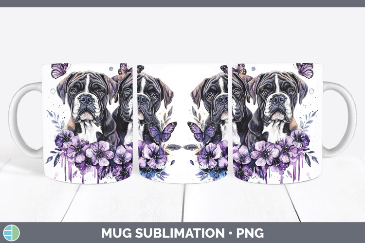 GorgeousDogs 03 Purple Drips Mug Wrap design.