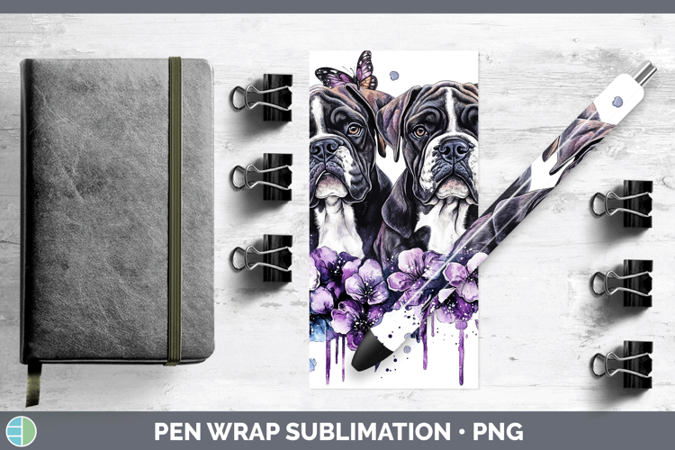 GorgeousDogs 03 Purple Drips Pen Wrap design.
