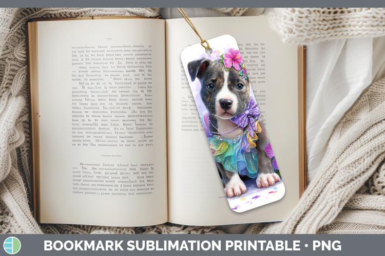 Dogs 03 Rainbow Summer American Staffordshire Bookmark Subli