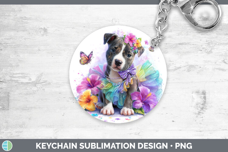 GorgeousDogs 03 Rainbow Summer Keychain design.