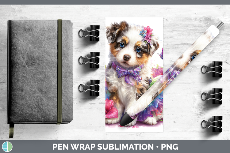 Dogs 03 Rainbow Summer Australian Cattle Dog Pen Wrap Sublim