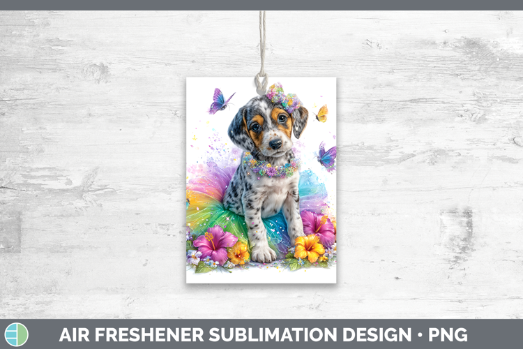 Dogs 03 Rainbow Summer Bluetick Coonhound Air Freshener Subl