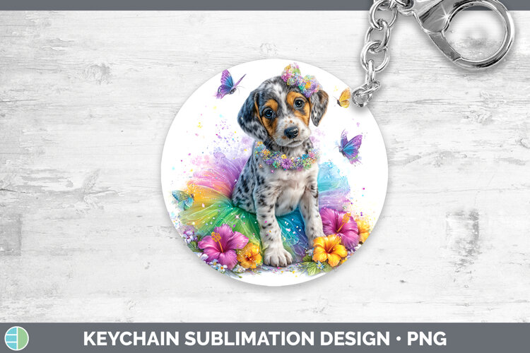GorgeousDogs 03 Rainbow Summer Keychain design.
