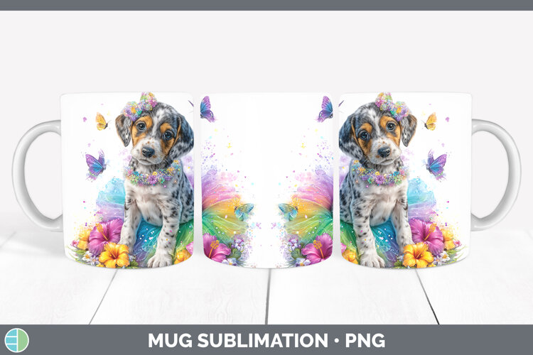 GorgeousDogs 03 Rainbow Summer Mug Wrap design.