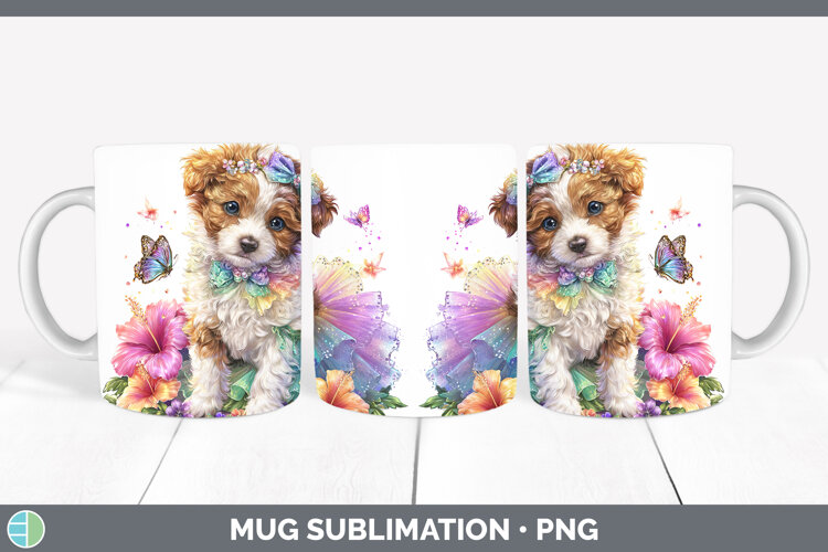 GorgeousDogs 03 Rainbow Summer Mug Wrap design.