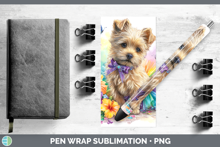 Dogs 03 Rainbow Summer Cairn Terrier Pen Wrap Sublimation Pe