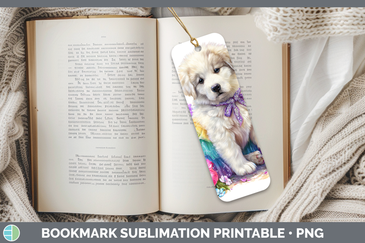Dogs 03 Rainbow Summer Great Pyrenees Bookmark Sublimation P
