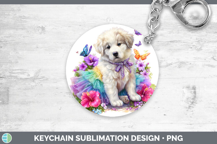 GorgeousDogs 03 Rainbow Summer Keychain design.