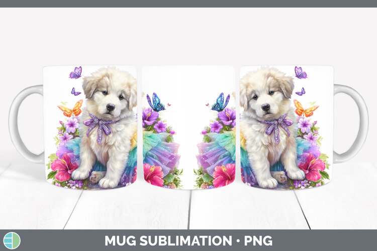 GorgeousDogs 03 Rainbow Summer Mug Wrap design.