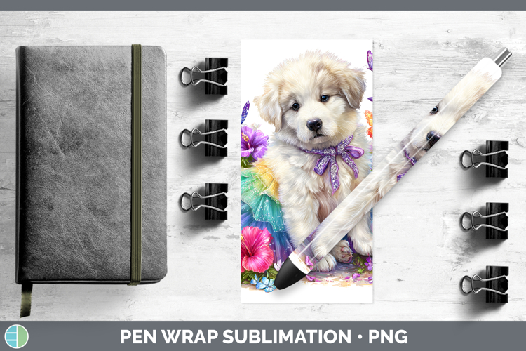 Dogs 03 Rainbow Summer Great Pyrenees Pen Wrap Sublimation P