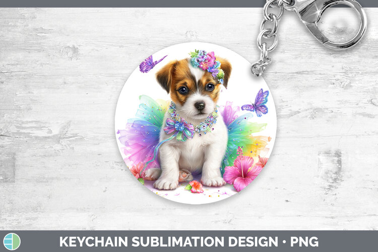 GorgeousDogs 03 Rainbow Summer Keychain design.