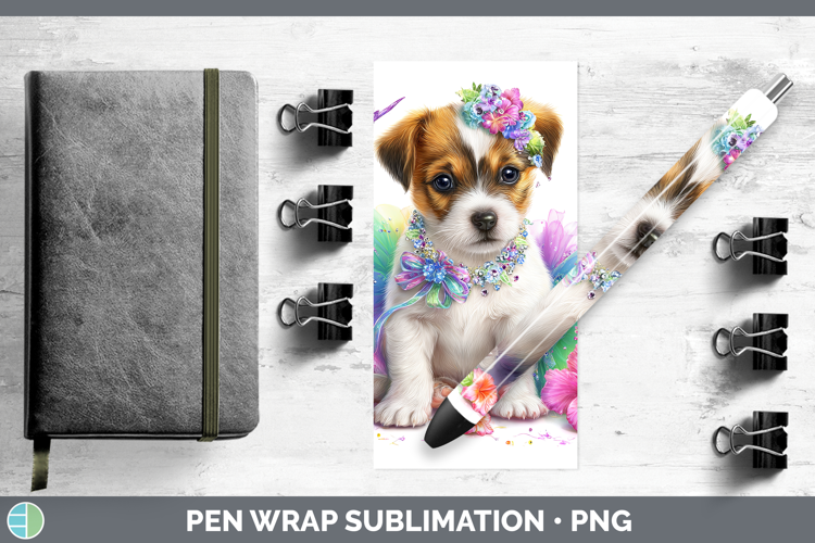 Dogs 03 Rainbow Summer Jack Russell Terrier Pen Wrap Sublima