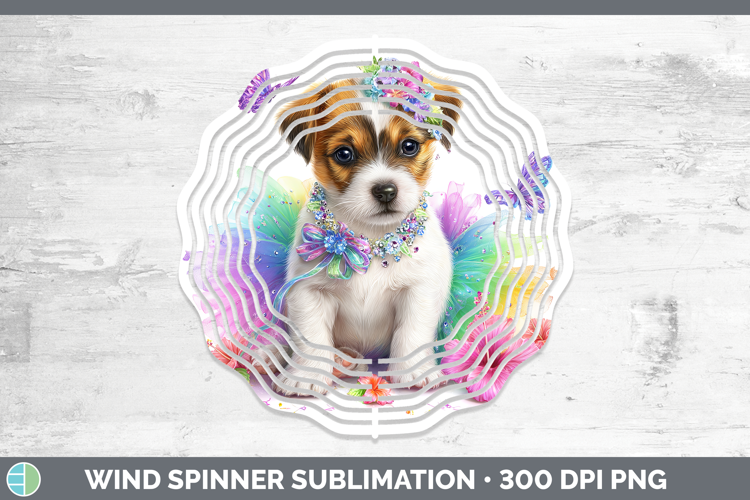 Dogs 03 Rainbow Summer Jack Russell Terrier Wind Spinner Sub