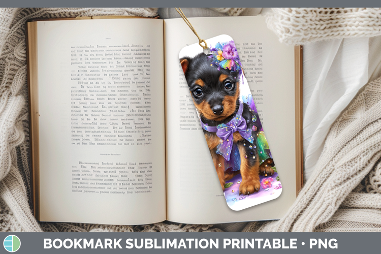 Dogs 03 Rainbow Summer Miniature Pinscher Bookmark Sublimati