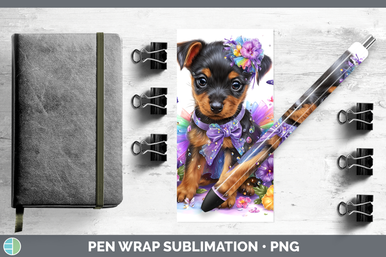 Dogs 03 Rainbow Summer Miniature Pinscher Pen Wrap Sublimati