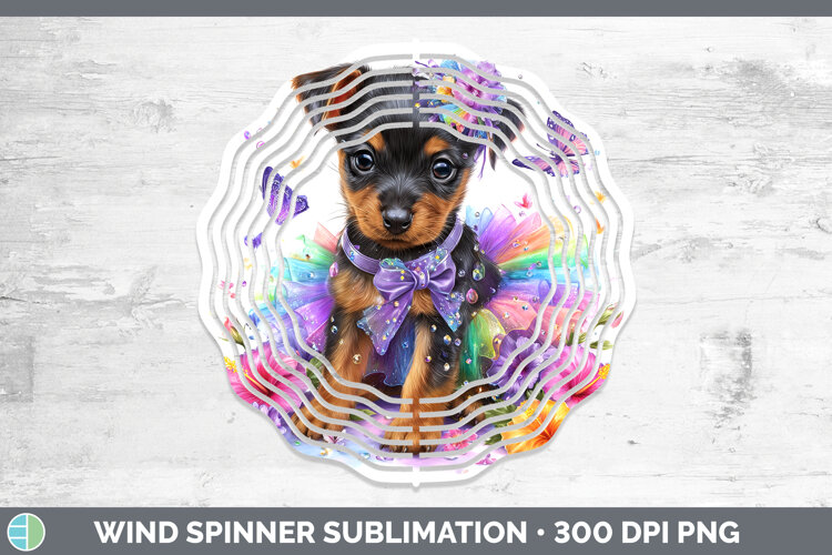 GorgeousDogs 03 Rainbow Summer Wind Spinner design.