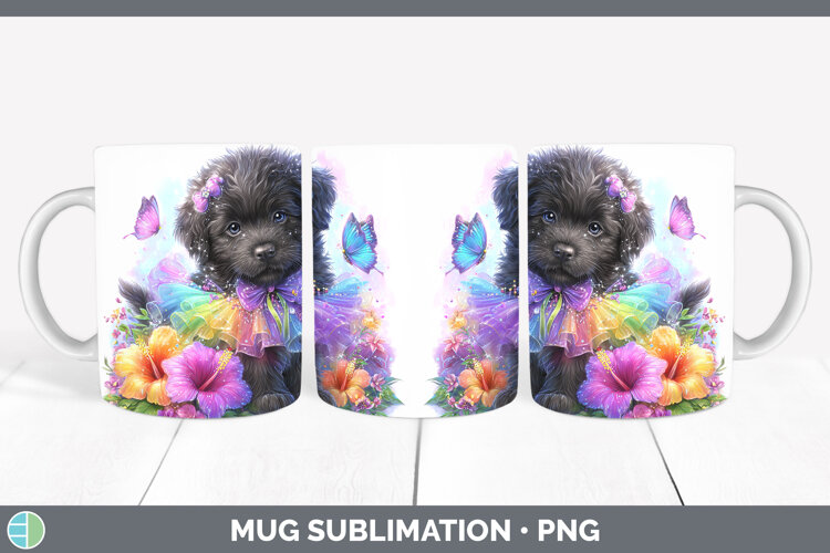 GorgeousDogs 03 Rainbow Summer Mug Wrap design.