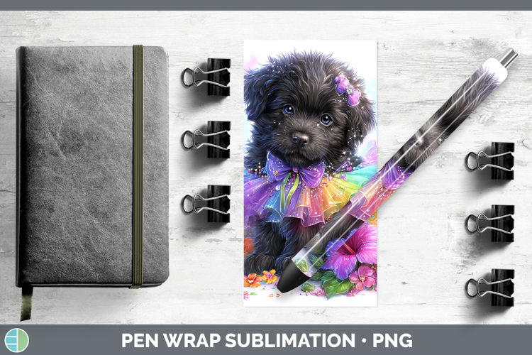 Dogs 03 Rainbow Summer Newfoundland Pen Wrap Sublimation Pen