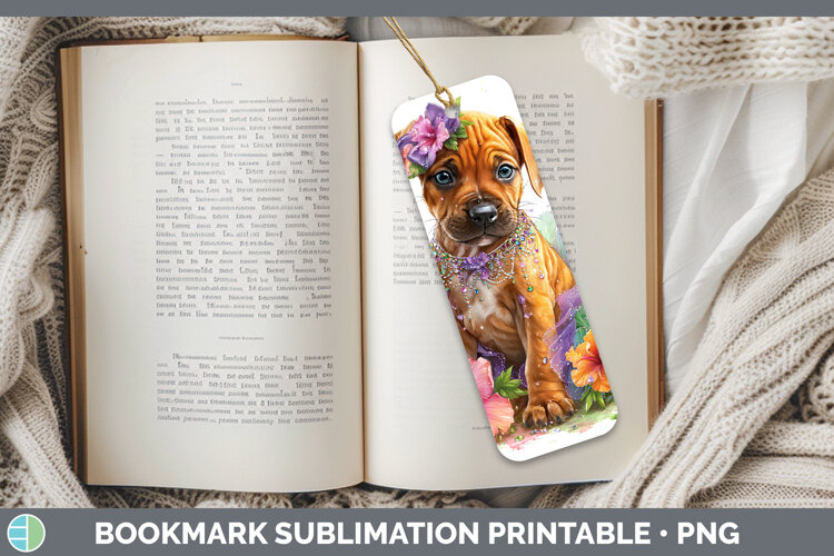 GorgeousDogs 03 Rainbow Summer Bookmark design.