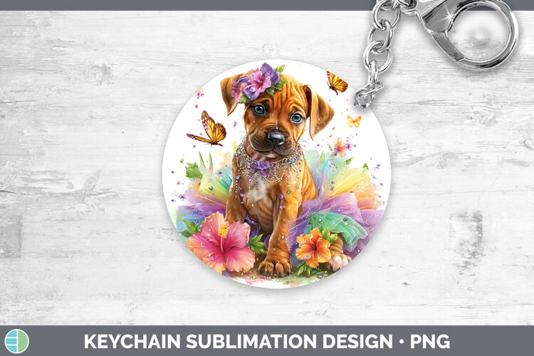 GorgeousDogs 03 Rainbow Summer Keychain design.