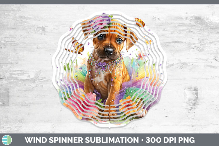 GorgeousDogs 03 Rainbow Summer Wind Spinner design.