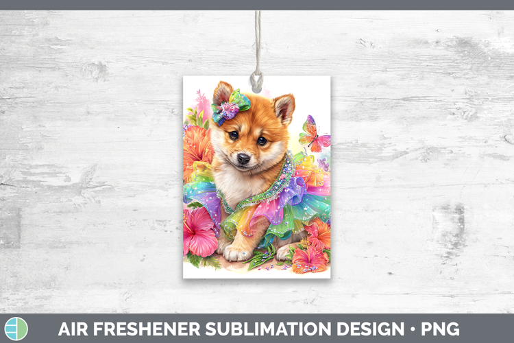 Dogs 03 Rainbow Summer Shiba Inu Air Freshener Sublimation C