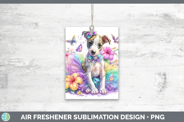 Dogs 03 Rainbow Summer Whippet Air Freshener Sublimation Car