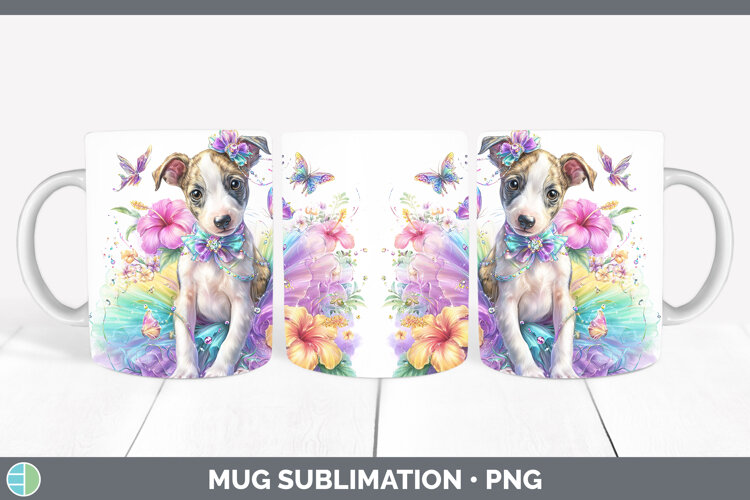 GorgeousDogs 03 Rainbow Summer Mug Wrap design.