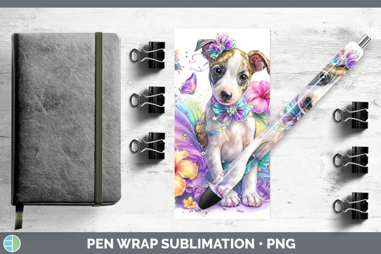 Dogs 03 Rainbow Summer Whippet Pen Wrap Sublimation Pen Desi