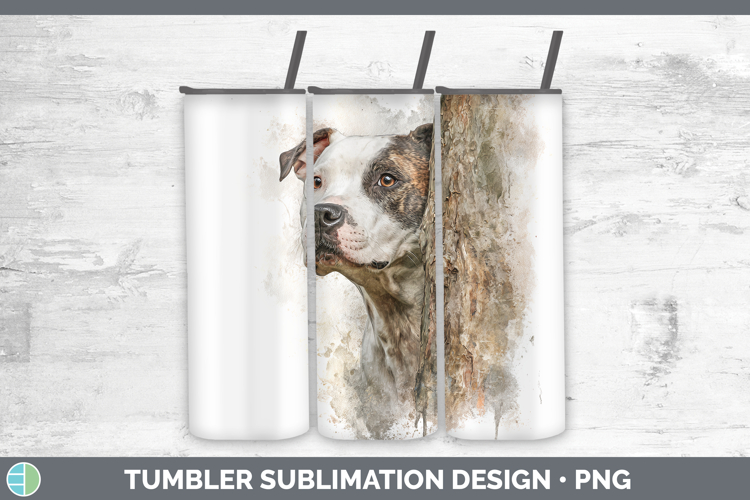 American Staffordshire Dogs 03 Tree Peek Tumbler Sublimation