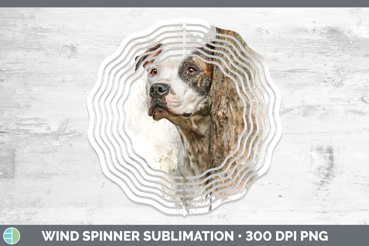 American Staffordshire Dogs 03 Tree Peek Wind Spinner Sublim
