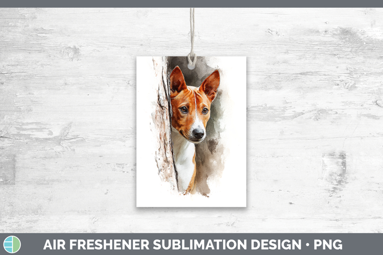 Basenji Dogs 03 Tree Peek Air Freshener Sublimation Design
