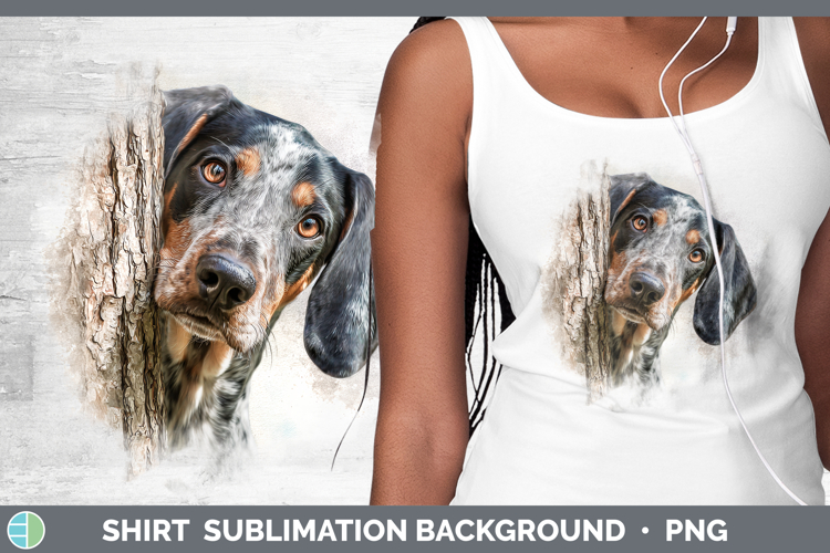 Bluetick Coonhound Dogs 03 Tree Peek Shirt Sublimation Desig
