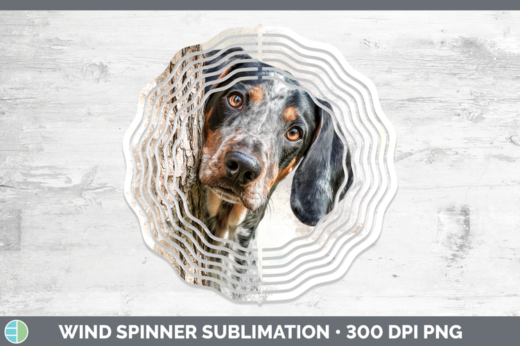 Bluetick Coonhound Dogs 03 Tree Peek Wind Spinner Sublimatio